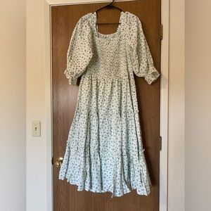 Ivy city co Madeline dress with puff sleeves and smocked bodice